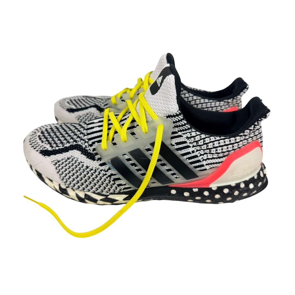 Adidas Ultraboost 5.0 DNA Zebra Black White Yellow Solar GY0326 Mens 11 - BB